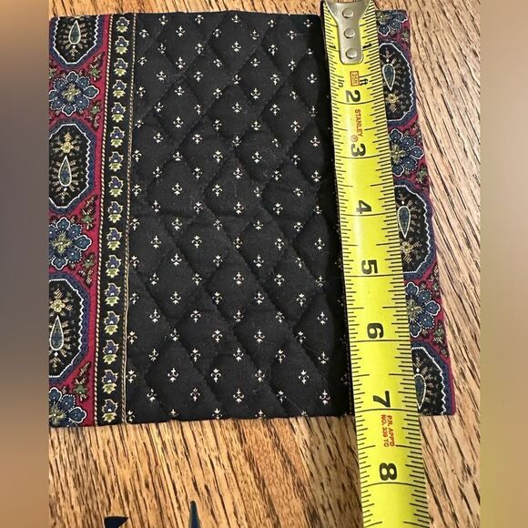 Vintage Rare Vera Bradley Checkbook Cover 90’s Pattern Black w/ Red and Blue - Picture 4 of 5